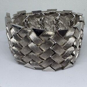 Marcel Boucher 7813 82 Basket Weave Bracelet Silver Tone  Vintage